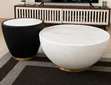 Oak&Haven Modern Round Coffee Table - Marble Pattern - 1