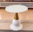 Oak&Haven Modern Round Coffee Table - Marble Pattern - 2