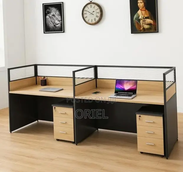 2-Person Straight Office Workstation - 1