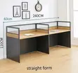 2-Person Straight Office Workstation - 3