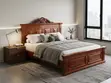 Luxury Contemporary Mahogany Wooden Bed Frame - 2