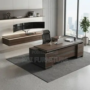 180cm Executive Modern Office Desk - Gray