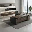 180cm Executive Modern Office Desk - Gray - 1