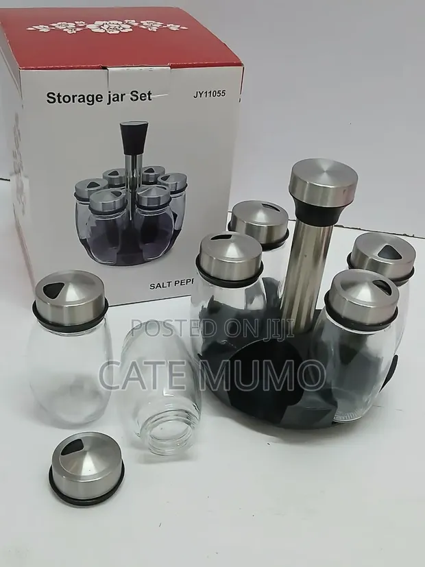 7-in-1 Kitchen Rotating Spice Bottle Set - 1