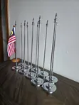 Executive Silver and Golden Flag Poles - 2