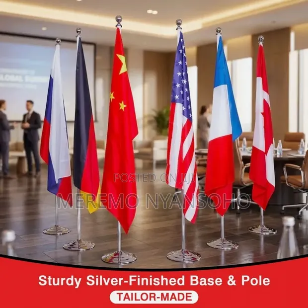 Executive Display Flags with Flag Poles - 1