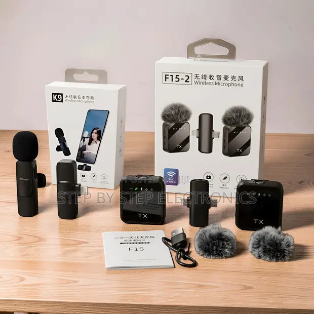 K9 F15-2 Wireless Lavalier Microphone 2TX - 1