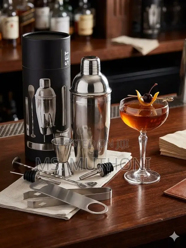 Complete 8-Piece Home Bartender Kit - 1