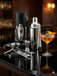 Professional 750ml Bartender Kit with Cylinder Case - 1