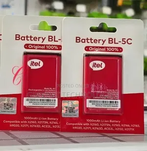 Betri ya Itel BL-5C Halisi 1000mAh Li-Ion