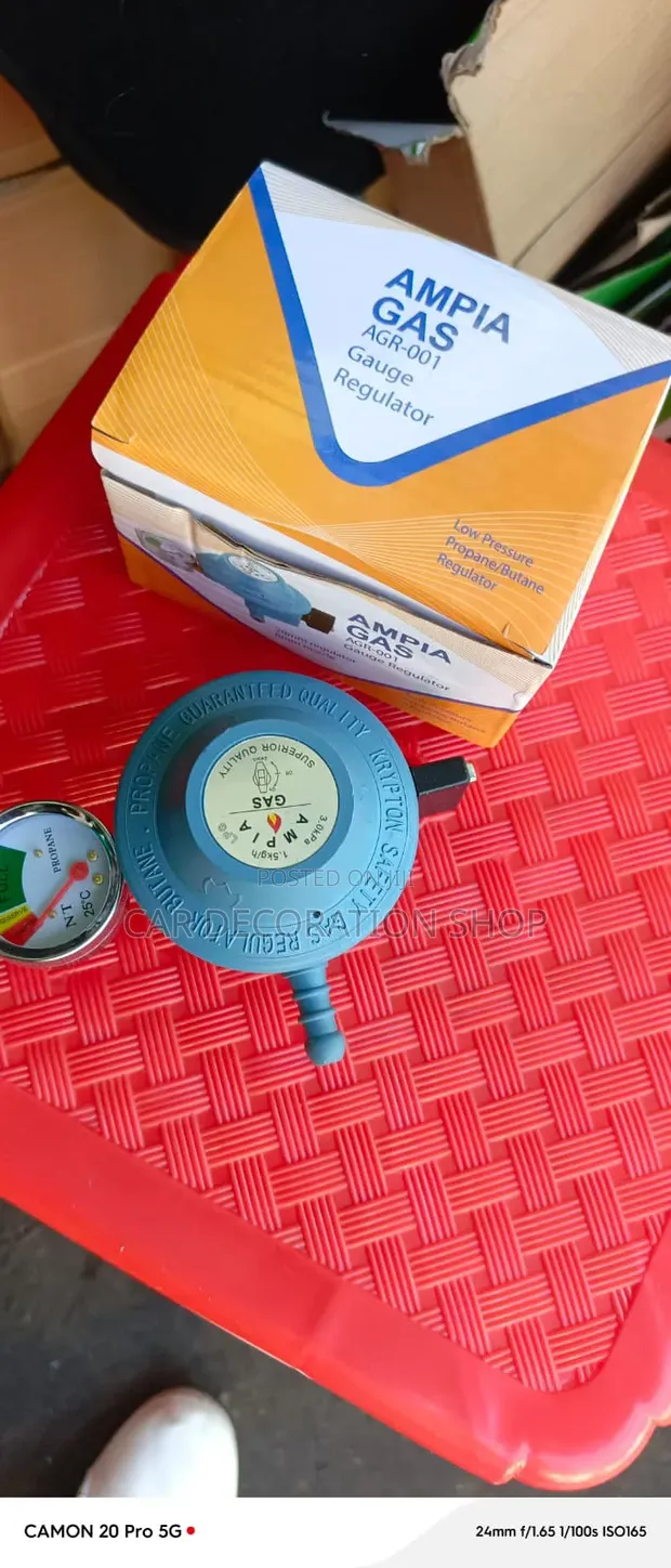13kg Gas Regulator na Gauge - Hufuatilia Kiwango na Matumizi ya Gesi - 1
