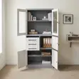 Modern File Cabinet with Built-In Safe - 1