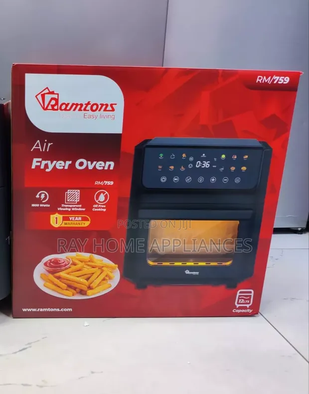 Ramtons Air Fryer 12L - Nyeusi - 1
