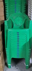 Green Kenpoly Plastic Chairs (Brand New) - 2