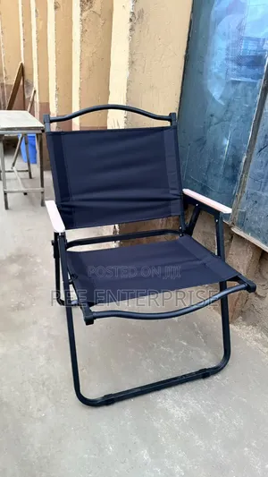 Kiti cha Kambi Nyeusi Kinachokunjwa cha Kubebeka