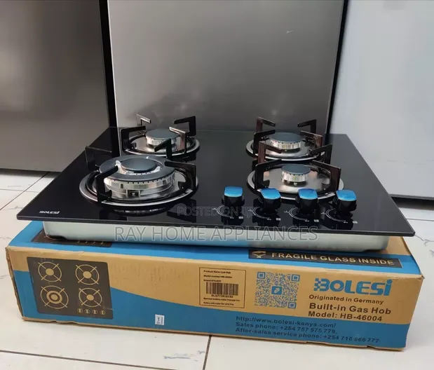 60cm Bolesi Built-in Gas Hob - 4 Burners - 1