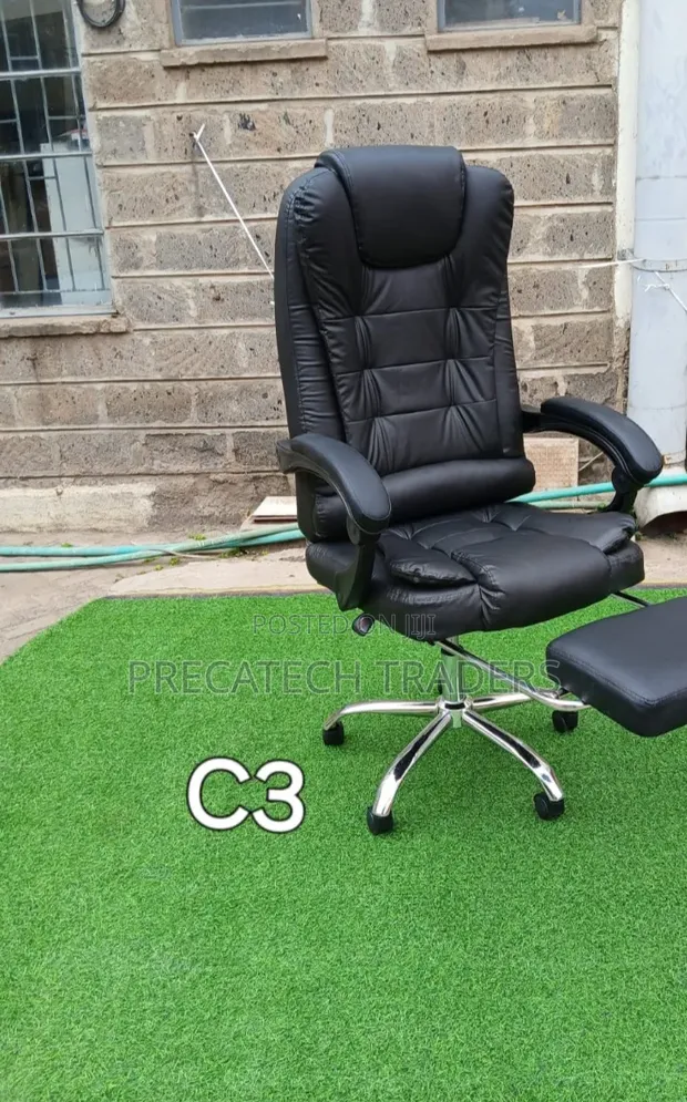 Kiti cha Ofisi cha Premium Boss chenye Footrest - 1