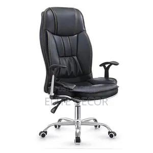 Kiti cha Ofisi cha Mtendaji chenye Mkeka Mrefu - Ngozi ya Ergonomic inayozunguka
