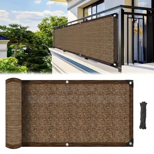 Brown Stylish Balcony Privacy Shield - 1m x 5m
