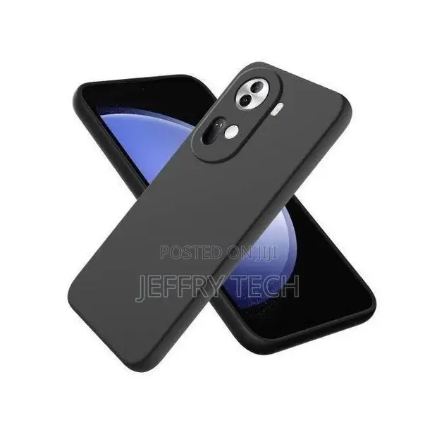 Kifaa cha Mgongo cha Silicon cha Oppo Reno 11 Pro 5G - Nyeusi - 1