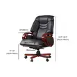 Executive Reclining Office Chair - Black Leather - 1