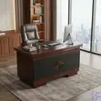 Mahogany 140cm Executive Office Desk - 2