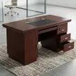 Mahogany 140cm Executive Office Desk - 4