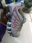 Nike Shox Metallic Silver/Pink Sneakers - 2