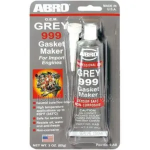 ABRO Grey 999 RVT Silicone Gasket Maker (3 Oz/85g)