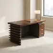Executive Wooden 1400mm Office Desk - 5