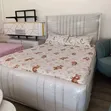 Ideal 5x6 Grey Velvet Bed Frame - 1