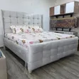 Grey Fabric Bed Frame 5x6 - 1