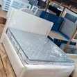 White 6x6 Bed with High-Density Mattress - 2