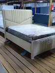 5x6 Chesterfield Bed Frame - Cream Upholstery - 2