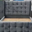 5x6 Foot Grey Tufted Bed Frame - 2