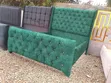Emerald Green 5x6 Bed with Crystal Tufted Headboard - 1
