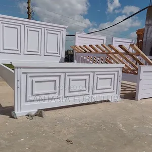 White 5x6 Panel Bed with Quality Mattress