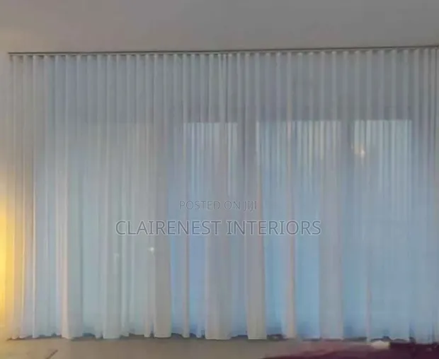 Home Interiors Sheer Curtains Nyeupe Maziwa (Kwa Mita) - 1