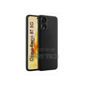 Kifaa cha Mgongo cha Silicon kwa Oppo Reno 8t 5g - Nyeusi