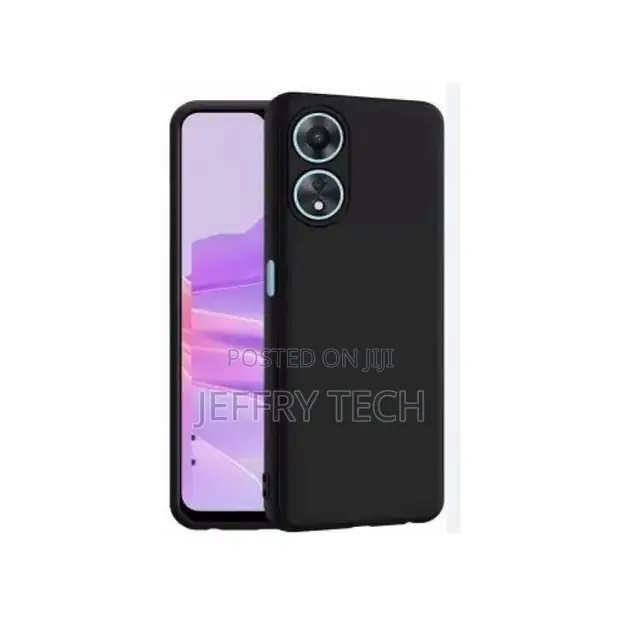 Kifuniko cha Nyuma cha Silicone kwa Oppo A60 4G - Nyeusi - 1