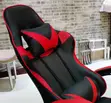Adjustable Leather Office/Game Chair - Black - 4