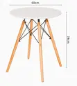 Eames-Inspired Round Dining Table with Wooden Legs - 3