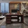 Executive Mahogany Polished Office Desk 1400mm - 1