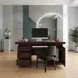 Executive Mahogany Polished Office Desk 1400mm - 5