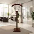 Mahogany Long Deskside Coat Hanger - 4