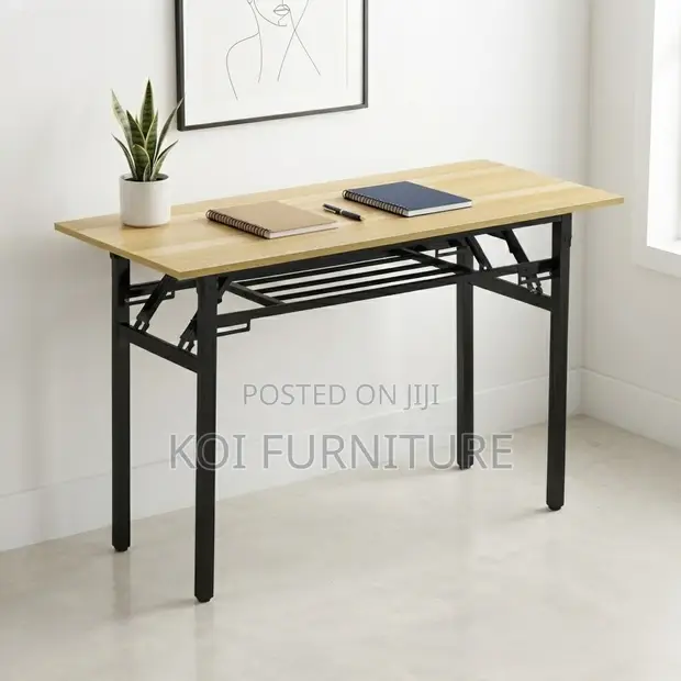 Sturdy Foldable Wooden Home Office Table - 1
