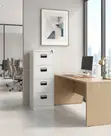 Four Drawer Steel Home Office Cabinet - 4