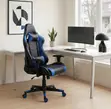 Smooth Leather Gaming Office Chair - Blue - 4