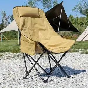 Foldable Outdoor Camping Chairs - Brown