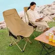 Foldable Outdoor Camping Chairs - Brown - 5